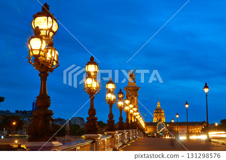 Pont Alexandre III in Paris France over Seine Pont Alexandre III in Paris France over Seine 131298576
