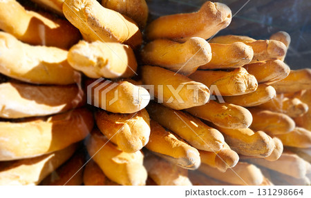 Bread from Spain view through a window Bread from Spain view through a window 131298664
