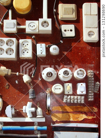 Hardware electic equipment vintage wood display DIY Hardware electic equipment vintage wood display DIY 131298690