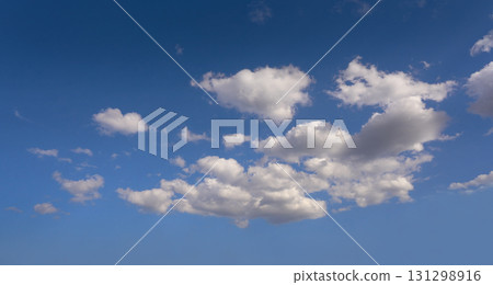 cumulus clouds perfect white in blue sky cumulus clouds perfect white in blue sky 131298916