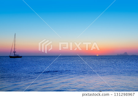 Ibiza sunset from Formentera with Es Vedra 131298967