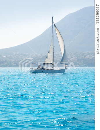 sailboats sailing in mediterranean sea sailboats sailing in mediterranean sea 131299037