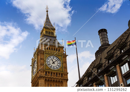 Big Ben London Clock tower in UK Thames 131299262