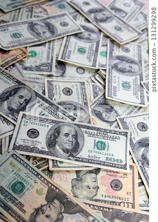 American Dollar bank notes many banknotes bills American Dollar bank notes many banknotes bills 131299298