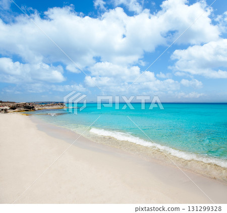 Belearic Formentera Escalo white sand beach 131299328