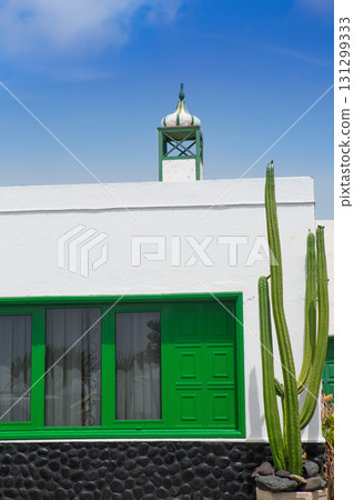 El Golfo in Lanzarote white houses facades El Golfo in Lanzarote white houses facades 131299333