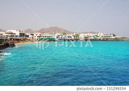 Lanzarote Playa Blanca beach in Atlantic 131299334