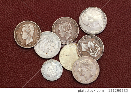 eighteenth and nineteenth century spain old coins 131299383