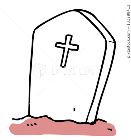 萬聖節墓地_單色 131299413