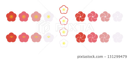 新年賀卡材料/簡單的梅花插圖材料集 新年賀卡材料/簡單的梅花插圖材料集 131299479