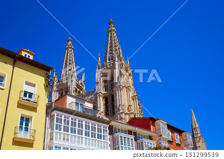 Burgos Cathedral facade in Saint James Way Burgos Cathedral facade in Saint James Way 131299539