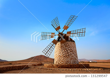 Tefia windmill Fuerteventura at Canary Islands 131299547