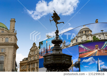 Piccadilly Circus London digital photomount 131299616