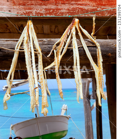 dried fish peix sec typical food in Mediterranean 131299704