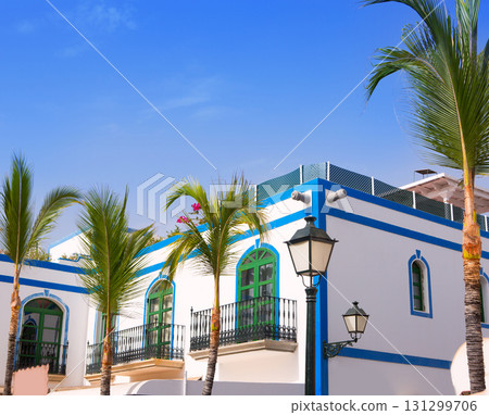 Gran canaria Puerto de Mogan white houses 131299706