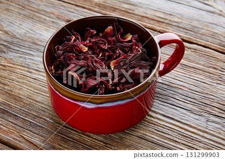 Jamaica flower for herbal iced tea from hibiscus 131299903