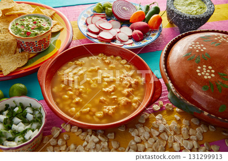 Green Pozole verde with blanco mote corn 131299913