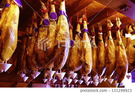 Salamanca jamon iberico iberian ham Spain 131299923