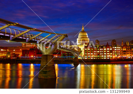 London St Paul Pauls cathedral from Millennium 131299949