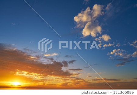 Sunrise or sunset sky with clouds Sunrise or sunset sky with clouds 131300099