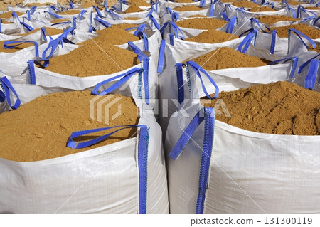 sandbag white big bag sand sacks on quarry 131300119