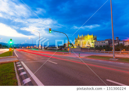 Palma de Mallorca Cathedral Seu sunset Majorca 131300224
