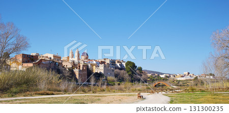 Ribarroja in Valencia parc de Turia skyline 131300235