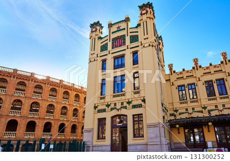 Valencia railway North station facade Spain Valencia railway North station facade Spain 131300252