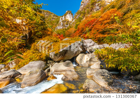 Autumn at Shosenkyo Gorge: A spectacular valley (Yamanashi Prefecture) 131300367