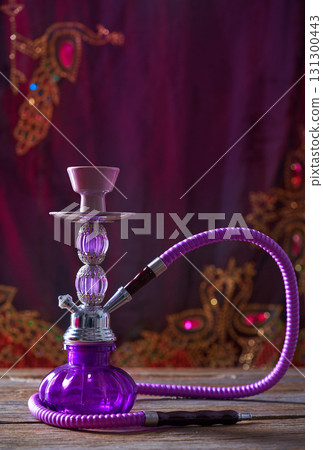 hookah shisha smoke purple glass hookah shisha smoke purple glass 131300443