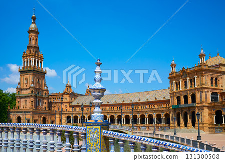 Seville Sevilla Plaza Espana Andalusia Spain Seville Sevilla Plaza Espana Andalusia Spain 131300508