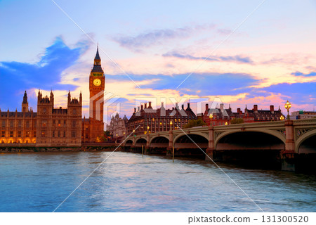 Big Ben Clock Tower London at Thames River Big Ben Clock Tower London at Thames River 131300520