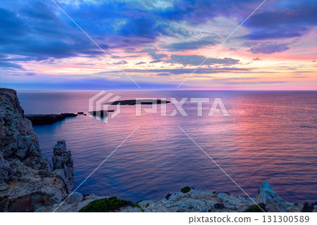 Menorca sunset in Cap de Caballeria cape at Balearic 131300589