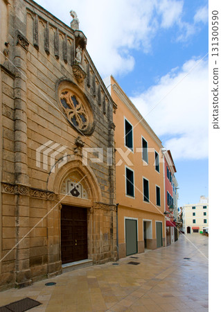 Ciutadella Menorca carrer Mao church downtown 131300590