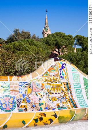 Barcelona Park Guell of Gaudi modernism 131300834