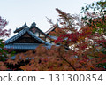 Nanzenji Temple roof and autumn leaves 131300854