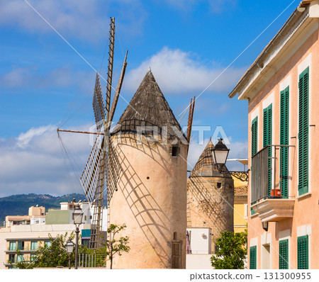 Palma de Majorca windmills wind mill in Mallorca Palma de Majorca windmills wind mill in Mallorca 131300955