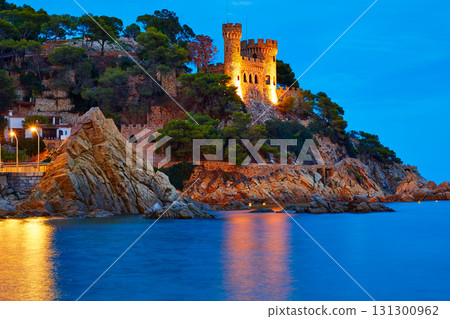 Lloret de Mar sunset at Costa Brava Catalonia 131300962