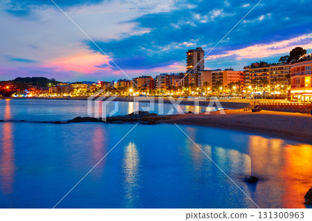 Lloret de Mar sunset at Costa Brava Catalonia 131300963