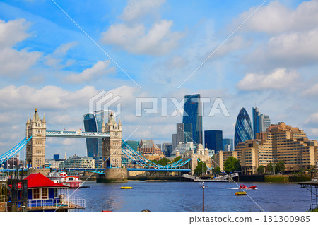 London Tower Bridge sunset on Thames river London Tower Bridge sunset on Thames river 131300985