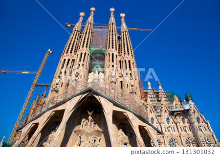 Barcelona Sagrada Familia cathedral by Gaudi Barcelona Sagrada Familia cathedral by Gaudi 131301032