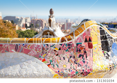 Barcelona Park Guell of Gaudi modernism Barcelona Park Guell of Gaudi modernism 131301034