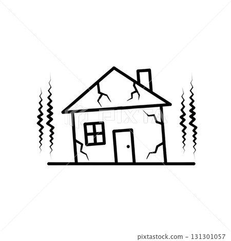 A house shaking from an earthquake 131301057