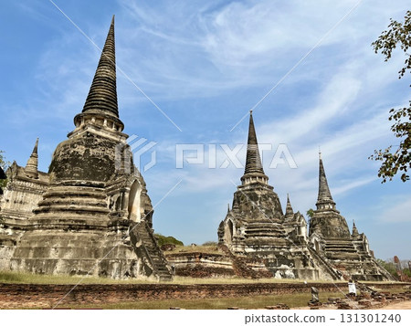 The ruins of Wat Phra Si Sanphet in the World Heritage Site of Ayutthaya The ruins of Wat Phra Si Sanphet in the World Heritage Site of Ayutthaya 131301240