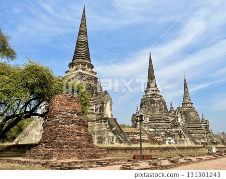 The ruins of Wat Phra Si Sanphet in the World Heritage Site of Ayutthaya The ruins of Wat Phra Si Sanphet in the World Heritage Site of Ayutthaya 131301243