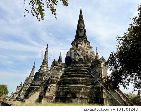 The ruins of Wat Phra Si Sanphet in the World Heritage Site of Ayutthaya 131301248