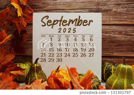 September 2025 annual monthly desk calendar for planning and management September 2025 annual monthly desk calendar for planning and management 131301797