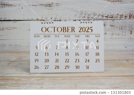 October 2025 annual monthly desk calendar for planning and management October 2025 annual monthly desk calendar for planning and management 131301803