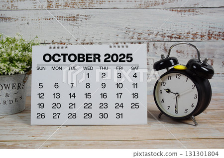 October 2025 annual monthly desk calendar for planning and management October 2025 annual monthly desk calendar for planning and management 131301804