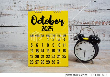 October 2025 annual monthly desk calendar for planning and management 131301805